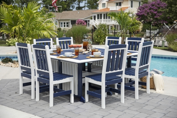 Leisure Lawn 72" Square Dining Table Set