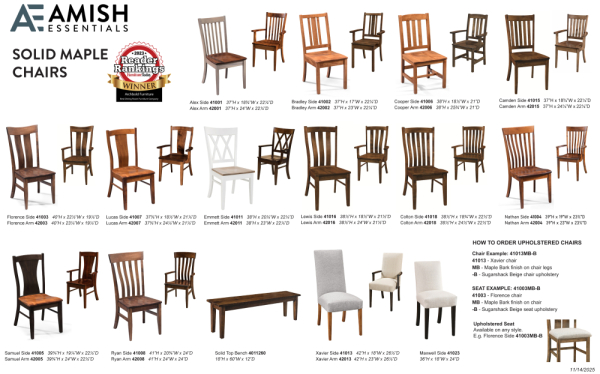 Amish Handcrafted Chairs