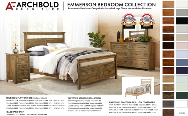 Emmerson Bedroom Collection Main Page