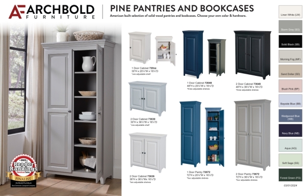 Pine 1 Door Pantry
