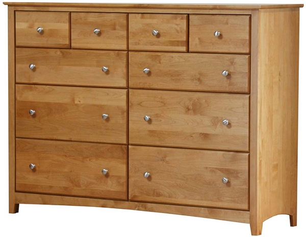 Alder Shaker 10 Drawer Dresser