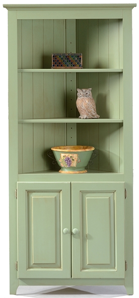 Pine Open Top Corner Cabinet 