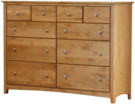 Alder Shaker 10 Drawer Dresser