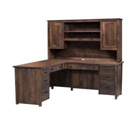 Amish Woodland Shaker Corner Desk