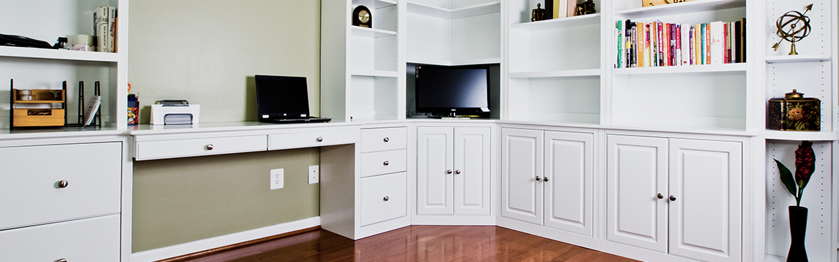 Wall units, custom building, built ins, bookcases, custom office, Arthur Brown